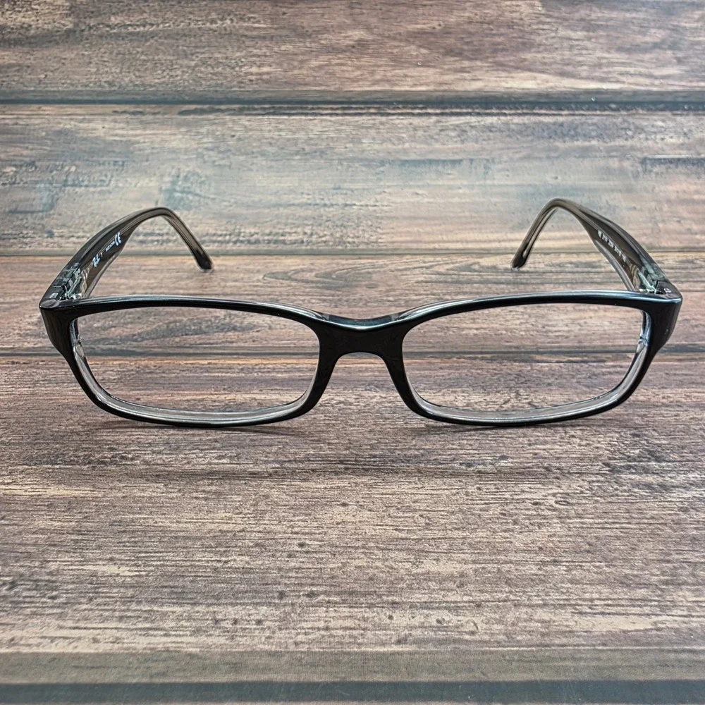 Ray-Ban RB 5114 2034 Black Clear Rectangular Eyeglass Frames 54-16-140